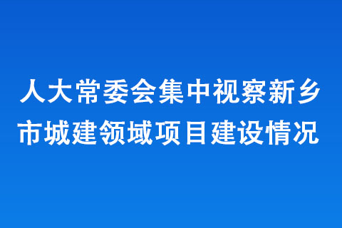 人大常委会集中视察新乡市城建领域项目建设情况 